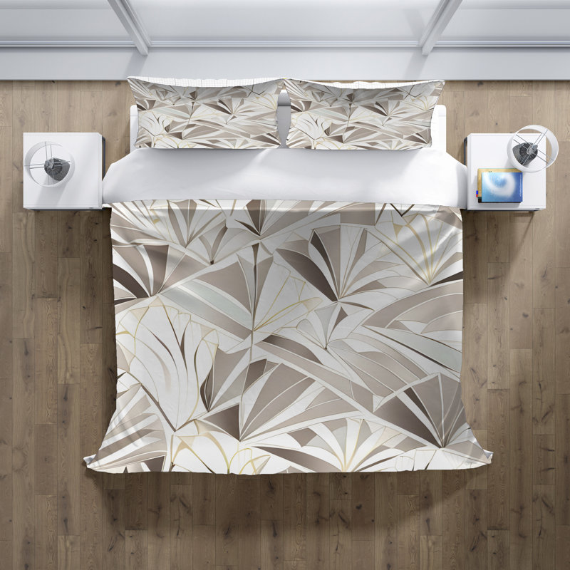 Polyester Abstract Duvet Cover, King Duvet Cover + 2 King Shams