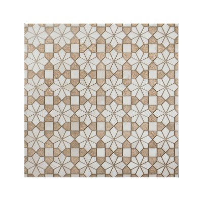Roman Road 8" x 8" Glossy Porcelain Patterned Floor and Wall Tile