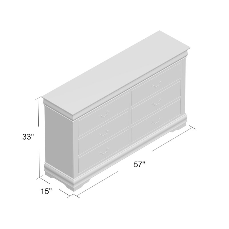 Breken 57'' W 6 - Drawer Dresser