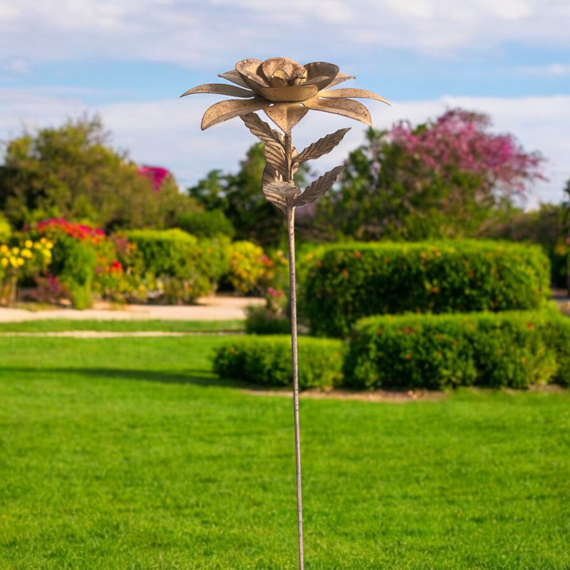 71 Inch Metal Candle Holder Garden Stake Outdoor Decorative Accent for Flower Beds Yard and Patio Decor 