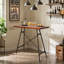 Table de bar, L 45,3 po x H 41,34 po, hauteur de bar, table de pub, haut, rectangulaire, console, table basse, cuisine, salle à manger, espace étroit, salon, intérieur, métal noir industriel, bois brun rustique