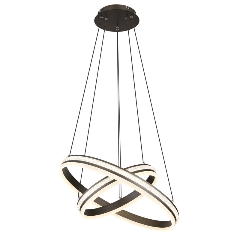 Chanab 1 - Light Brushed Brass LED Pendant