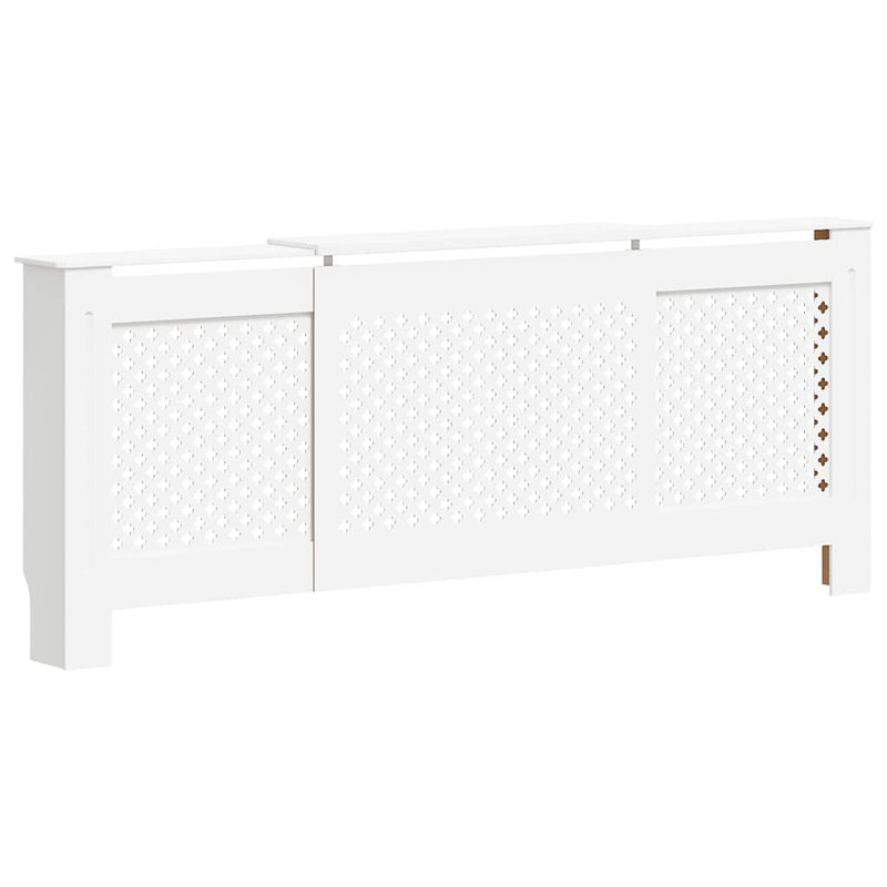 Housse de radiateur en MDF blanc 80,7 po, Blanc