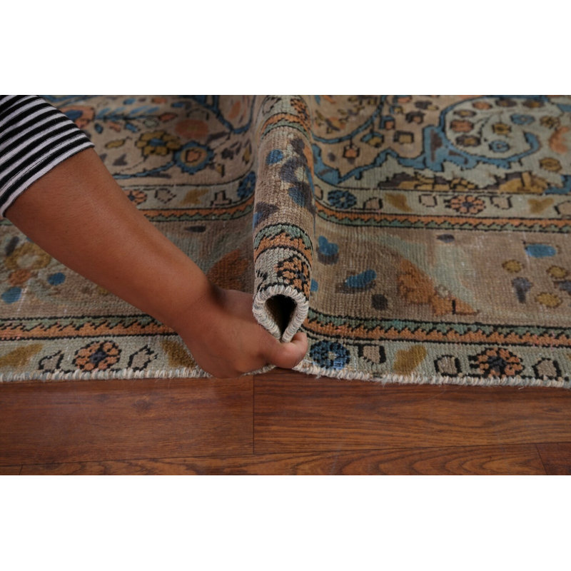 Tapis traditionnel floral fait à la main 7 x 10