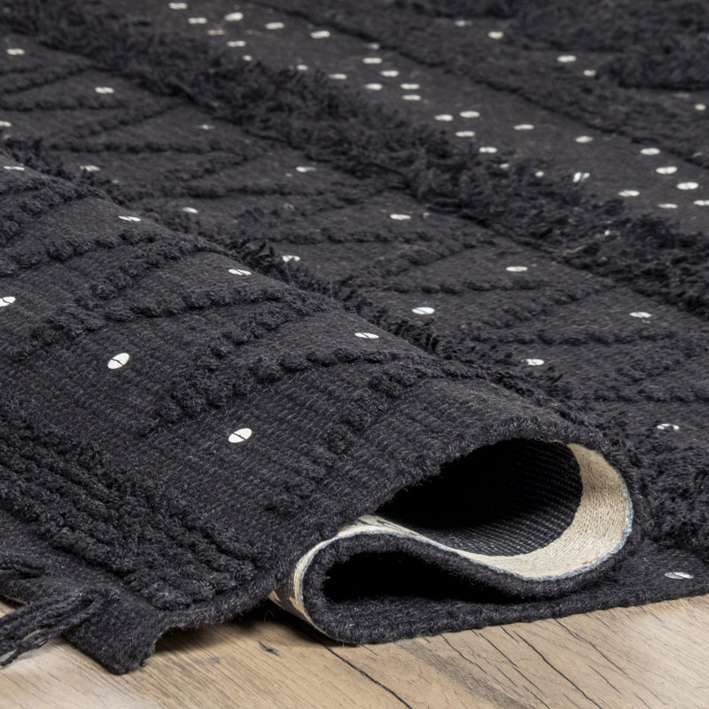 Kissena Textured Wool Area Rug, Rectangle 3' x 5'