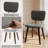 18.9" H Mid-Century Modern Dining Chair, Set of 6, Upholstered Side Chair with Padded Seat Cushion & Curved Backrest-168889503-185442239