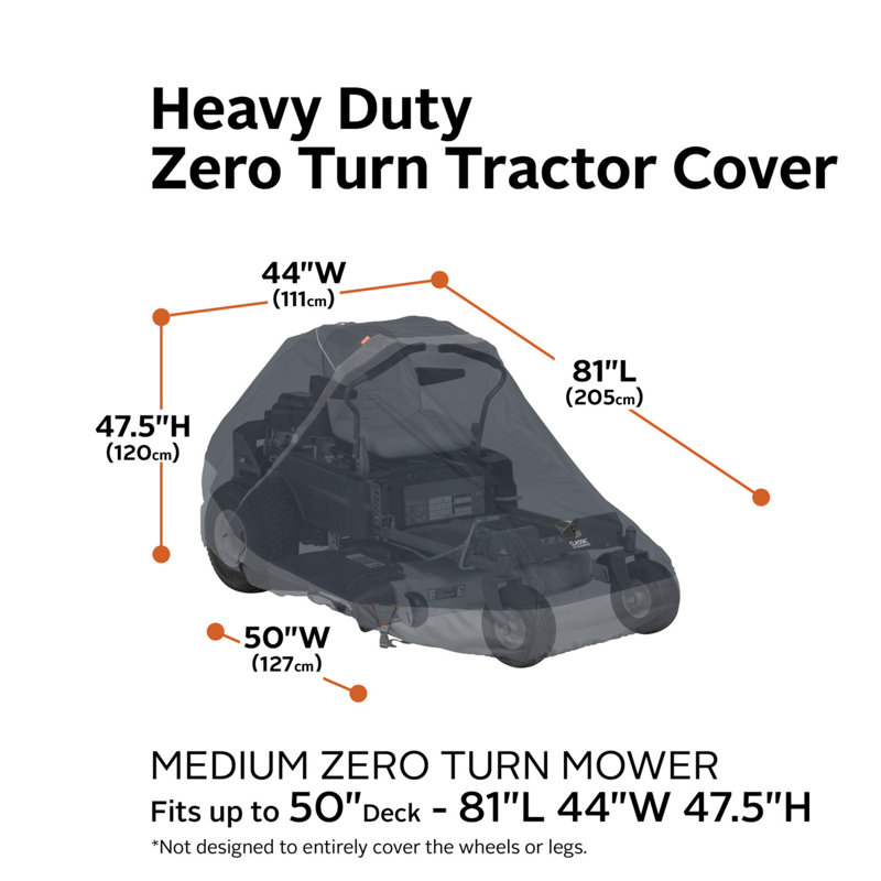 Housse robuste pour tondeuse à gazon zéro pluie StormProof StormProof, H 47,5 po x l 44 po x P 81 po