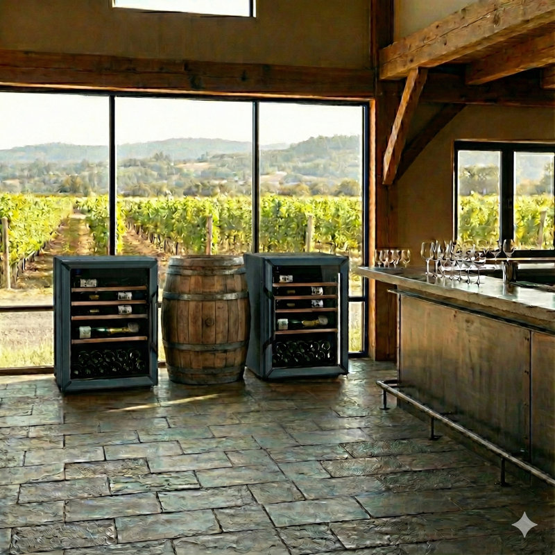 Goguette By The Eurocave Group [50+ Bottles] Freestanding Single Zone Wine Refrigerator, Black