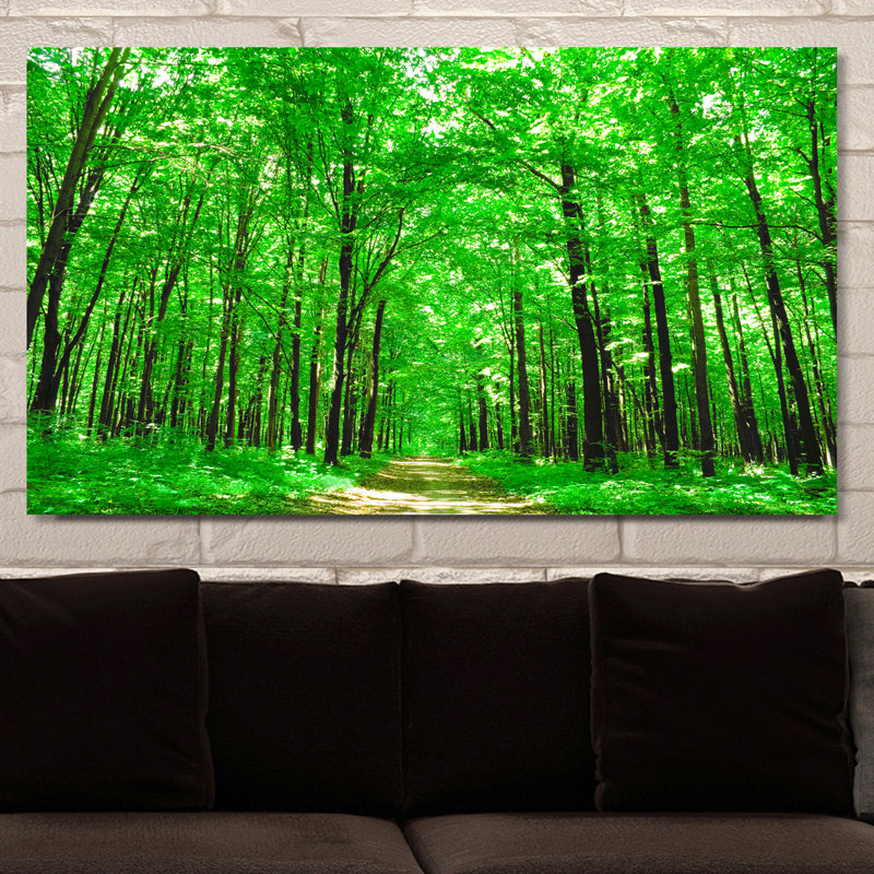 « brillante summer forest ii », reproduction de photo sur toile tendue, H 24 po x l 40 po x P 1 po