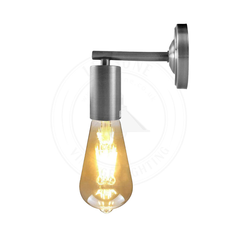 Sennott Armed Sconce, Satin Nickel