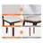 74.8" Rustic Farmhouse Dining Table Set With 1 Bench & 4 Upholstered Chairs (2 Styles), Solid Wood Frame With Turned Decorative Legs, Dining Set For 6-7 People,Brown