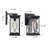 14"(H) 1-pack Black Outdoor Wall Lantern with Crackled Glass, Weather-Resistant Exterior Light Fixture for Porch, Patio, and Entryway, Modern Decorative Wall Sconce with E26 Base (Bulb Not Included)