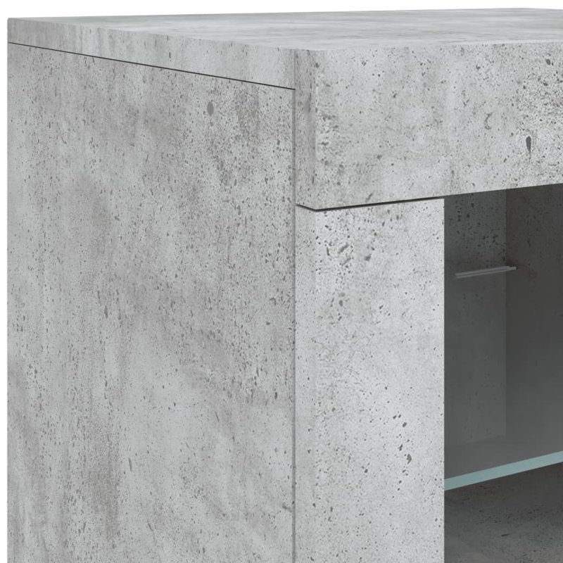 Basiliki Sideboard with LED Lights, Concrete Grey
