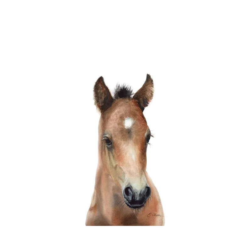 Bay Arabian Foal by Watercolor Luv - Wrapped Canvas Gallery-Wrapped Canvas Giclée, 101.6 cm H x 66.04 cm W