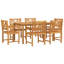 6 - Person Acacia Wood Patio Dining Set with Rectangular Table
