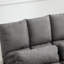 Canapé convertible, canapé-lit pliant, chaise longue d'invité avec 2 coussins, dossier et appui-tête réglables, gris foncé