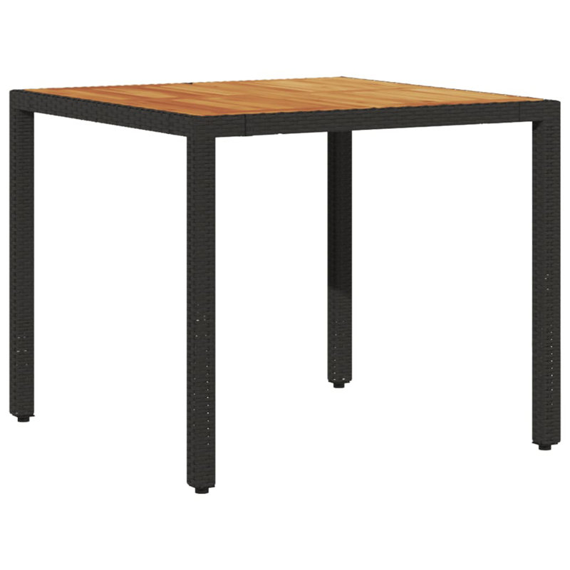 Pavia Square Outdoor Dining Table , 90cm cm W 90cm cm D, Black