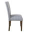 Chaise parsons Harpa rembourrée en bleu
