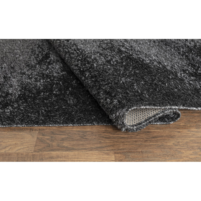 Afaan Solid Colour Shag Area Rug, Rectangle 80 x 150cm