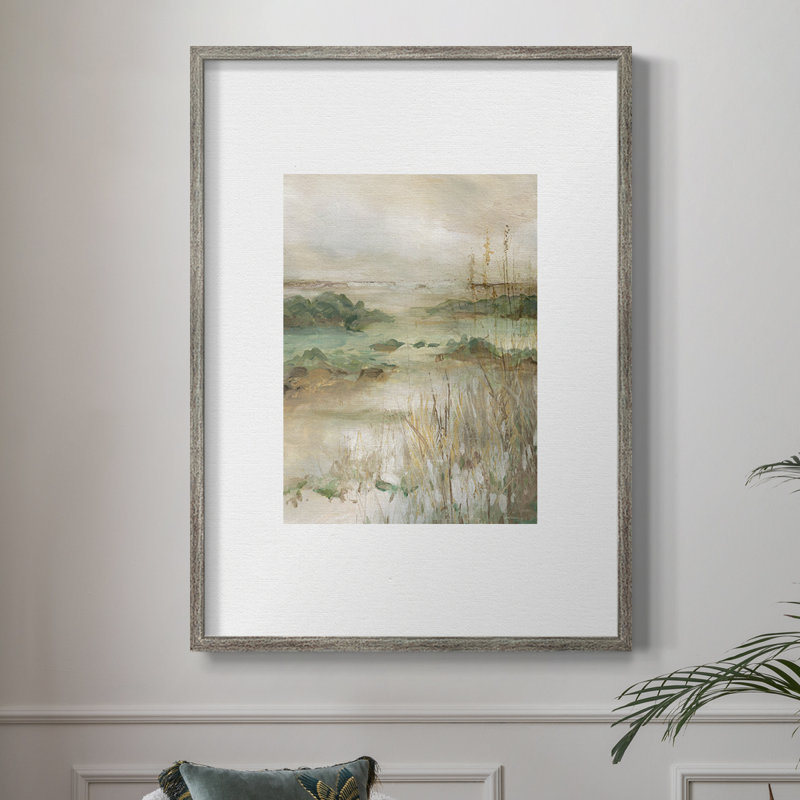 Sandy Seagrass Shores, reproduction encadrée - bois massif 50255, H 21 po x l 17 po