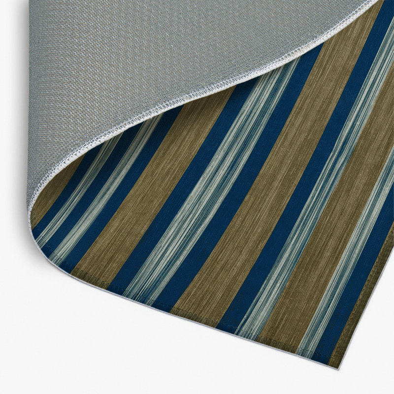 Tapis intérieur / extérieur brun HorizontalStripes, Rectangulaire 2 pi x 3 pi