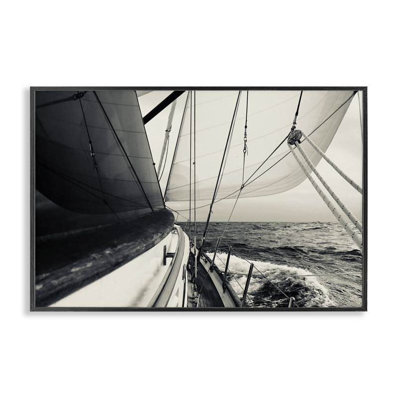 Voile The Sea View, estampe numérique par LSR Design Studio, Giclée encadrée noir minuit, H 20 po x l 30 po