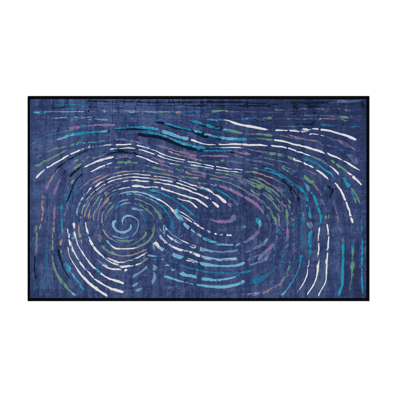 Machine Washable Gray Area Rug, Rectangle 7' x 9'