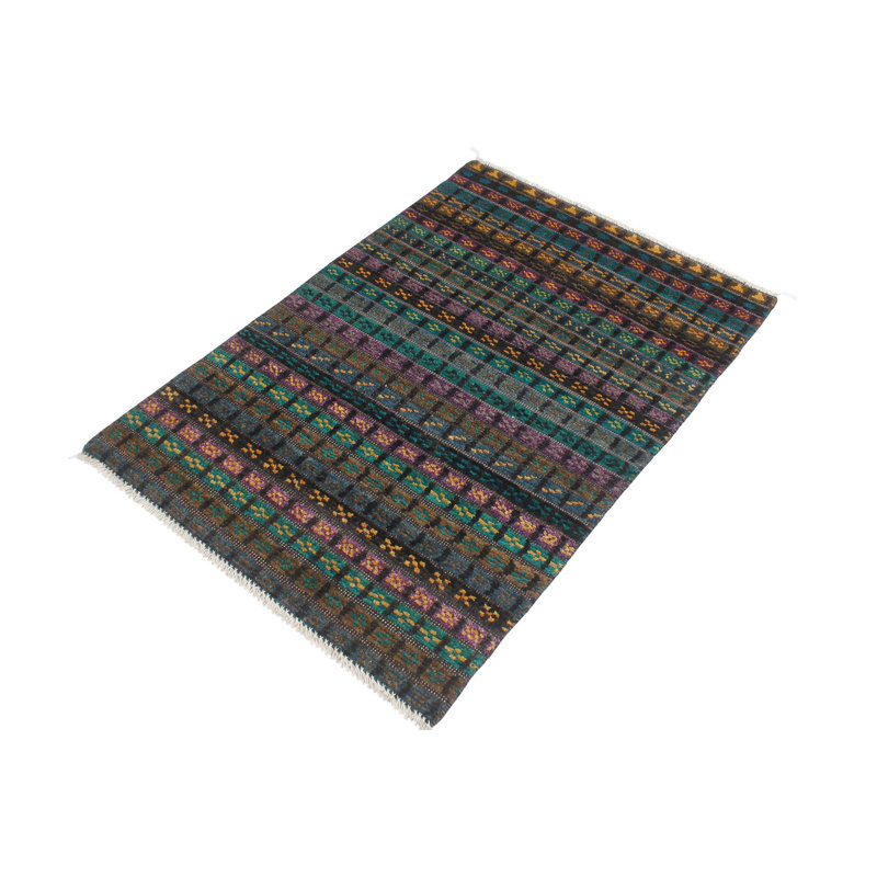 Tapis noir / bleu Southwestern Berjesta Pariss - 2 pi 11 po x 5 pi 2 po