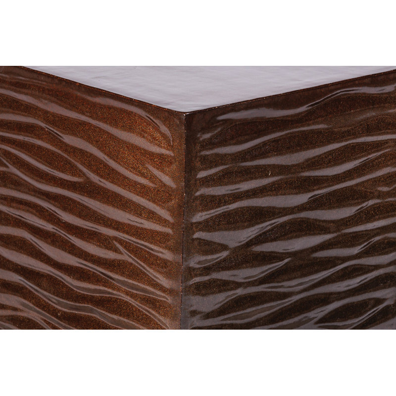 Zen Garden Stool, Pyrite Brown Gloss