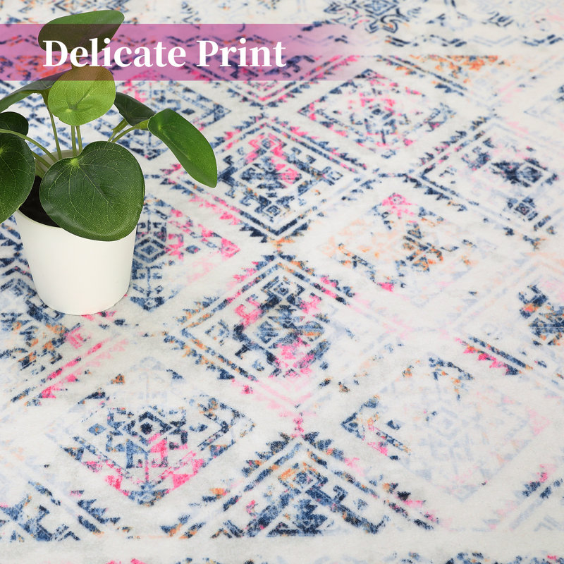 Layson Area Rug with Non-Slip Backing, Rectangle 5' x 7'