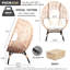 Fauteuil à œufs avec coussin en rotin PE