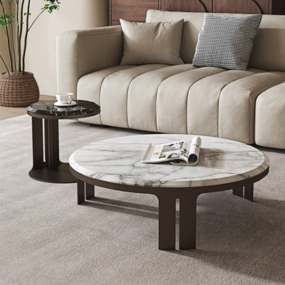 Round marble coffee table