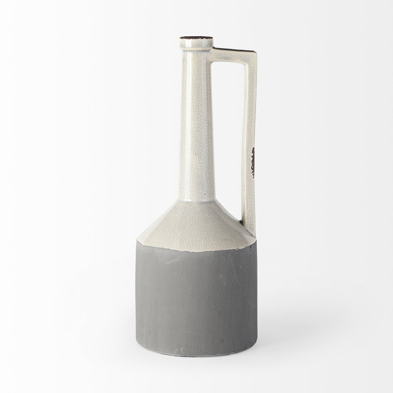 Grand vase en céramique Daral, H 15,75 po x l 6,3 po x P 6,3 po