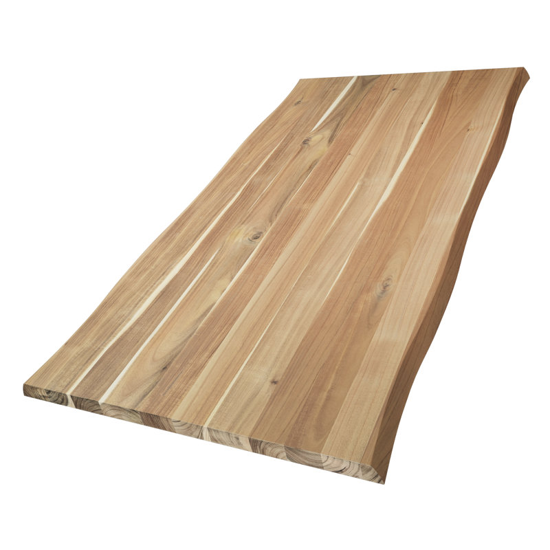 Comptoir Acacia Live Edge Butcher Block, plateau de table en bois massif de 1,5 po d'épaisseur, H 48 po x l 30 po x P 1,5 po