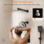 Système de douche à pluie haute pression 10 po, ensemble de robinet de douche mural avec pomme de douche à pluie, pomme de douche fixe et pomme de douche à main, 9 modes de jet-132439066