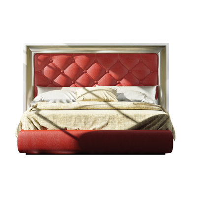 London Vegan Leather Panel Bed