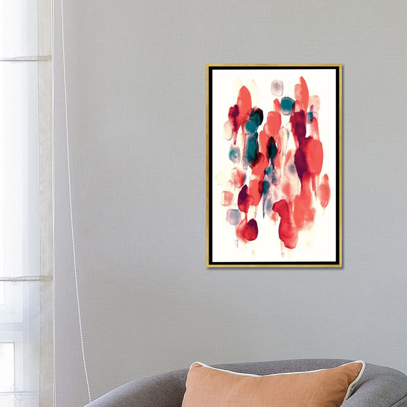 «Day and Night» par Lesia Binkin - reproduction d'art, Toile encadrée d'or, H 26 po x l 18 po x 1,5 po