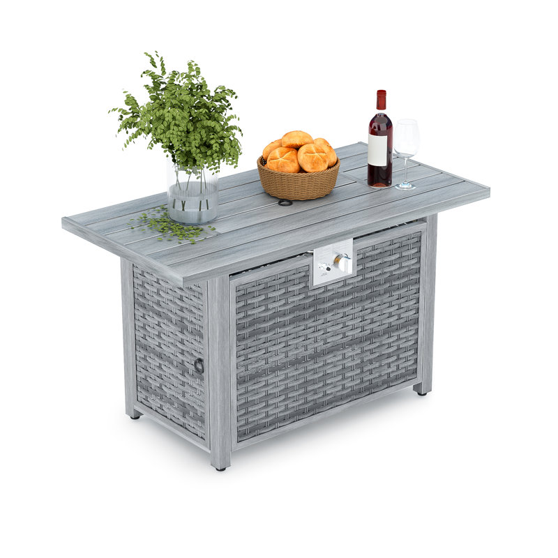 Table de foyer d'extérieur au propane H 25,2 po x l 43 po