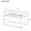 Lit simple mezzanine blanc avec plateau en bois d'hévéa massif Robuste et fiable. Espace de rangement supplémentaire en dessous. Guide d'assemblage facile Augmentez l'organisation de votre chambre à coucher. Processus simple-831908756