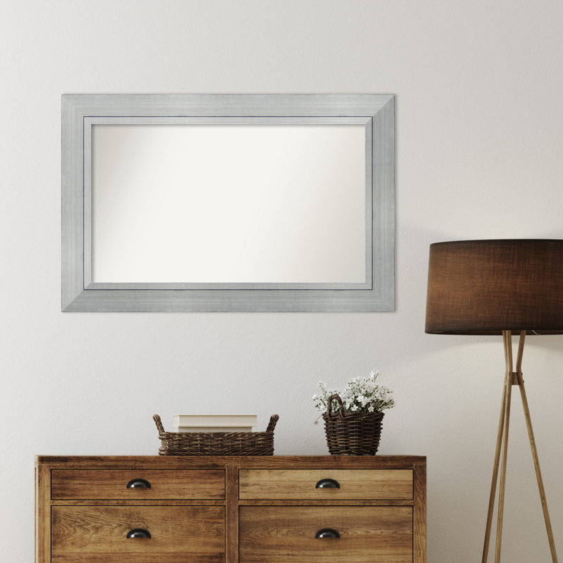 Miroir mural en bois massif Yousef, Rectangle, 28,25 po x 43,25 po