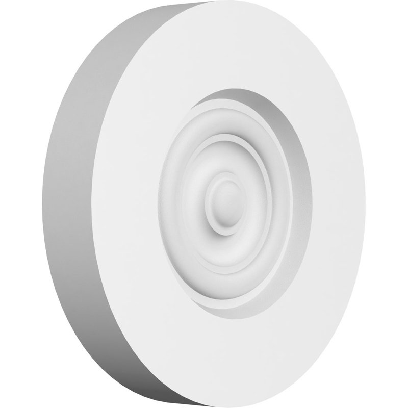 Standard Grayson Bullseye Rosette with Square Edge, 6" H x 6" W x 1" D
