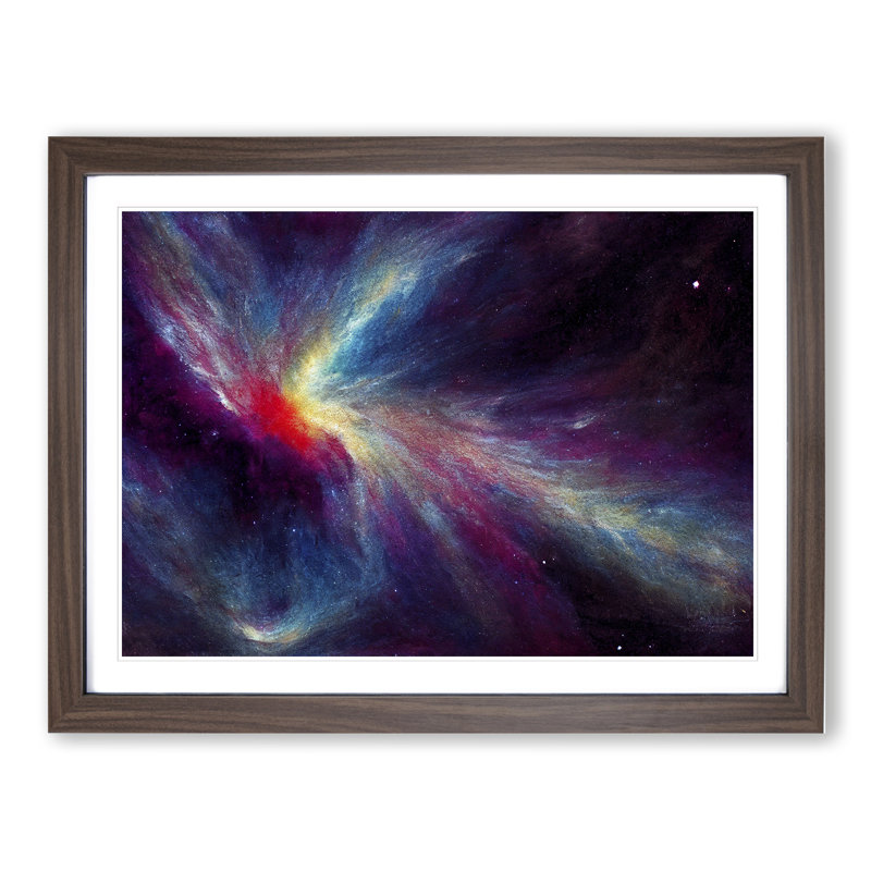 Neon Galaxy Vol.4 1 Piece Single Picture Frame Wall Art, 34cm H x 46cm W, Brown