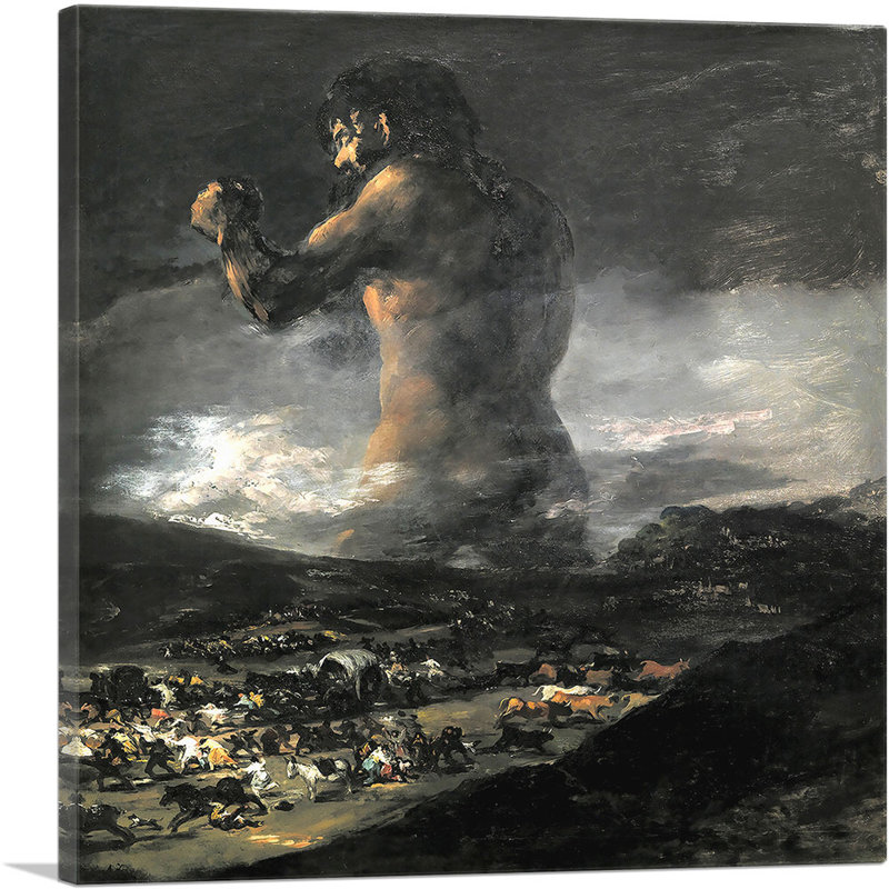 «The Colossus 1808» par Francisco Goya, reproduction d'art sur toile tendue, H 26 po x l 26 po x P 1,5 po