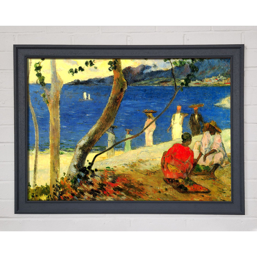 Gerahmtes Leinwandbild Gauguin Beach Scene