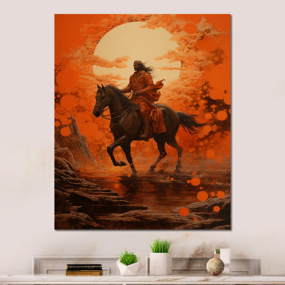 " Hinduism Suryas Dawn Orange I "