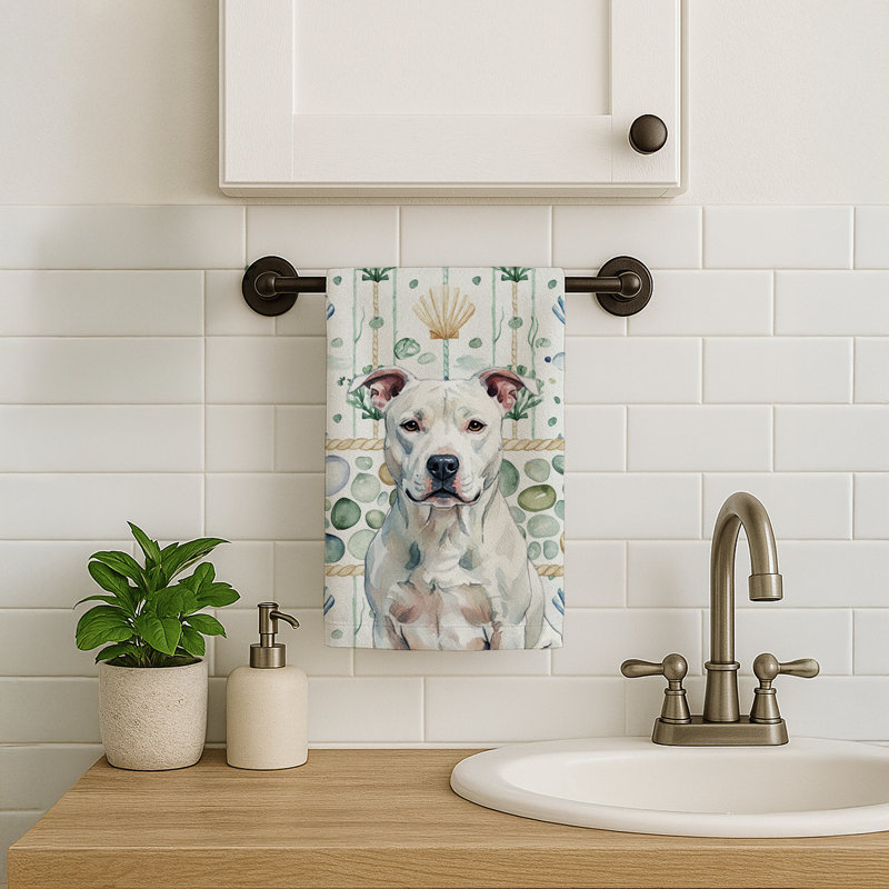 Torchon blanc blanc Staffordshire Terrier, Staffordshire terrier blanc américain