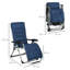 Charnique Reclining Zero Gravity Chair Folding Metal Frame 2pcs Blue