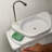 Sinkology Sinksense GreenFlow 9" White Plastic Specialty Drop-in Bathroom Toilet Tank Sink