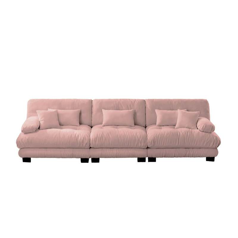 3-Seater Sectional Sofa Modular Deep Seat Sofa Couch , Chenille Sofa Soft Comfy Upholstered Furniture For Living Room, Apartment, Studio, Office,Chenille