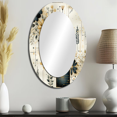 Somona - Miroir mural ovale gris